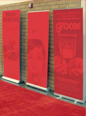 Picture of A ROLL-UP BANNER AT THE ENTRANCE OF THE SHOW